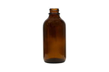 4 oz., 22/400 Finish, Amber, Bottles, Glass, Boston Round