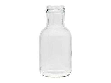 8 oz., 38mm 3-Lug Finish, Flint, Bottles, Glass, Sauce Style Round