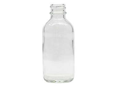 2 oz., 20/400 Finish, Flint, Bottles, Glass, Boston Round