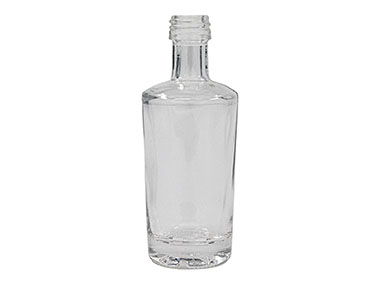 50 mL, 18mm ROPP Finish, Flint, Bottles, Glass, Liquor Style Round