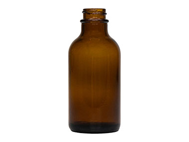 4 oz., 24/400 Finish, Amber, Bottles, Glass, Boston Round