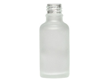 30 mL, 18mm TE Finish, Frosted, Bottles, Glass, Boston Round