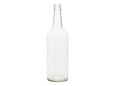 750 mL, 28mm TE Finish, Flint, Bottles, Glass, Liquor Style Round