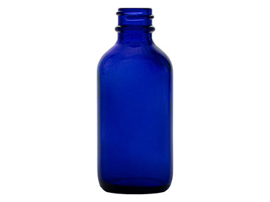 2 oz., 20/400 Finish, Cobalt Blue, Bottles, Glass, Boston Round