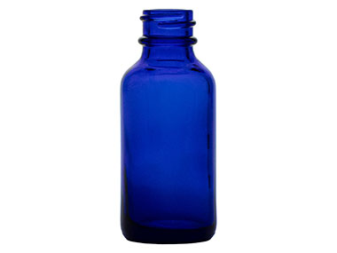 1 oz., 20/400 Finish, Cobalt Blue, Bottles, Glass, Boston Round