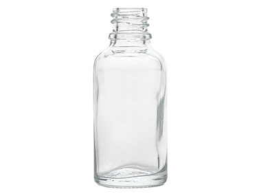 30 mL, 18mm TE Finish, Flint, Bottles, Glass, Boston Round