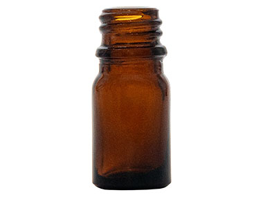 5 mL, 18mm TE Finish, Amber, Bottles, Glass, Dropper Fitment Style Boston Round