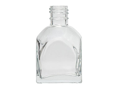 170 mL, 28/415 Finish, Flint, Bottles, Glass, Tapered Square