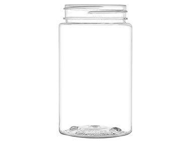 8 oz., 53/400 Finish, Clear, Jars, PET, Straight Sided, Single Wall Round