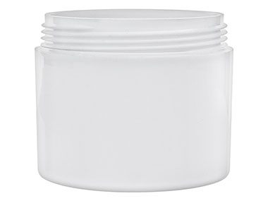 5 oz., 70mm Finish, White, Jars, PP, Double Wall Round, Square Base