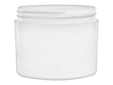 10 oz., 89/400 Finish, White, Jars, PP, Double Wall Round, Square Base
