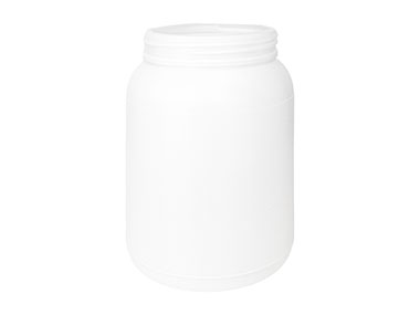 1500 cc, 100/400 Finish, Natural, Jars, HDPE, Single Wall Round, Label Panel
