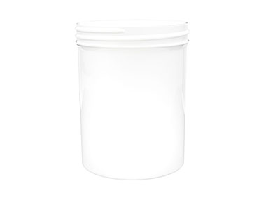 8 oz., 70/400 Finish, White, Jars, PP, Straight Sided, Single Wall Round