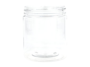 19 oz., 89mm Finish, Clear, Jars, PET, Single Wall Round, Deep Skirt