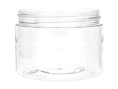 16 oz., 89/400 Finish, Clear, Jars, PET, Straight Sided, Single Wall Round
