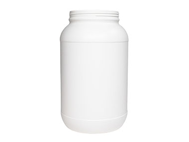 1 Gallon, 110/400 Finish, White, Jars, HDPE, Single Wall Round, Label Panel