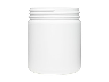 19 oz., 89/400 Finish, White, Jars, HDPE, Straight Sided, Single Wall Round