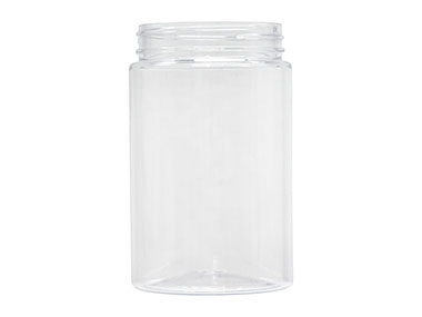 16 oz., 70/400 Finish, Clear, Jars, PET, Straight Sided, Single Wall Round