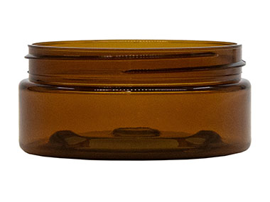 3 oz., 70/400 Finish, Amber, Jars, PET, Straight Sided, Single Wall Round, Low Profile