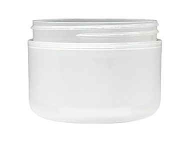 8 oz., 89/400 Finish, Natural, Jars, PP, Double Wall Round, Round Base