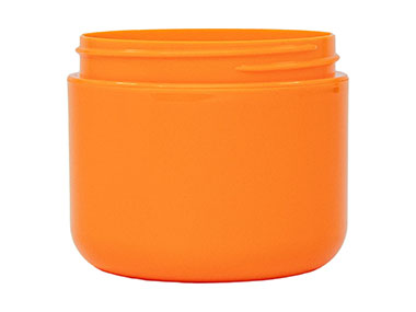 3 oz., 70/400 Finish, Orange, Jars, PP, Double Wall Round, Round Base