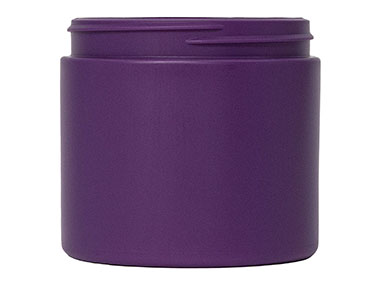 16 oz., 89/400 Finish, Purple, Jars, HDPE, Single Wall Round, Label Panel