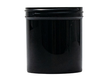 16 oz., 89/400 Finish, Black, Jars, PP, Straight Sided, Single Wall Round