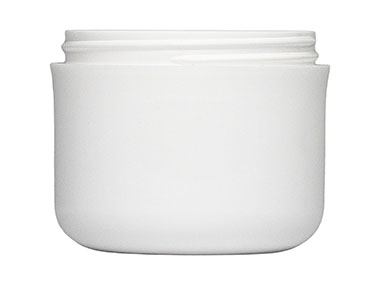 4 oz., 70/400 Finish, White, Jars, PP, Double Wall Round, Round Base