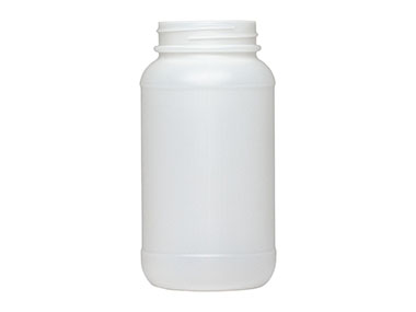 34 oz., 70/450 Finish, Natural, Jars, HDPE, Single Wall Round, Label Panel
