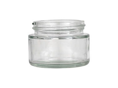 50 mL, 53/400 Finish, Flint, Jars, Glass, Round