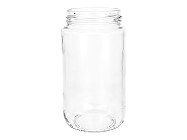 14 oz., 63mm 4 Lug Finish, Flint, Jars, Glass, Round, Label Panel