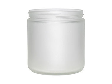 16 oz., 89/400 Finish, Frosted, Jars, Glass, Round