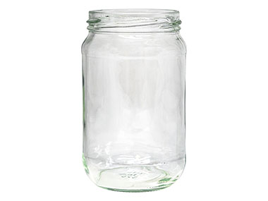 10 oz., 63mm 4 Lug Finish, Flint, Jars, Glass, Round, Label Panel