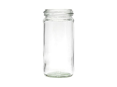 4 oz., 48/485 Finish, Flint, Jars, Glass, Cylinder Round, Spice Style