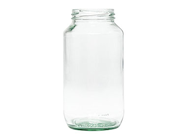 24 oz., 63mm 4 Lug Finish, Flint, Jars, Glass, Round, Label Panel