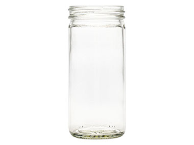 8 oz., 58/400 Finish, Flint, Jars, Glass, Paragon