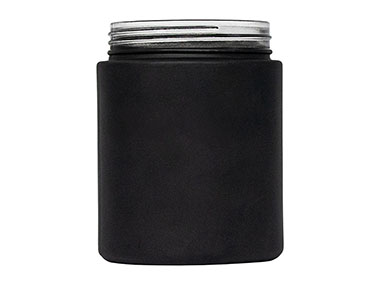 18 oz., 77mm Finish, Black, Jars, Glass, Round