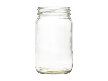 8 oz., 58/400 Finish, Flint, Jars, Glass, Cylinder Round