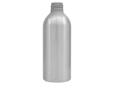 250 mL, 24/410 Finish, Silver, Bottles, Aluminum, Bullet, 52mm X 145mm, Lined In