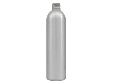 360 mL, 24/410 Finish, Silver, Bottles, Aluminum, Bullet, 52mm X 205mm, Lined In
