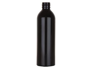 8 oz., 24/410 Finish, Black, Bottles, PET, Bullet