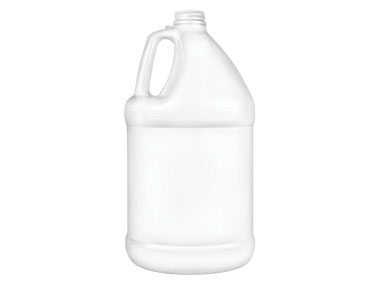 1 Gallon, 38/400 Finish, White, Bottles, HDPE, Round Handelware, Label Panel