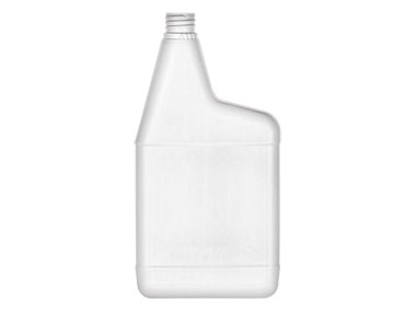 32 oz., 28mm Ratchet Finish, White, Bottles, HDPE, Rtu Oblong, Label Panel