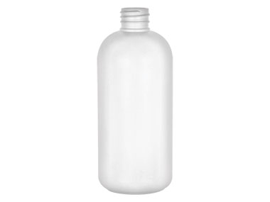 16 oz., 28/410 Finish, White, Bottles, HDPE, Boston Round