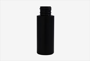 2 oz., 24/410 Finish, Black, Bottles, HDPE, Cylinder Round