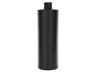 12 oz., 24/410 Finish, Black, Bottles, HDPE, Cylinder Round