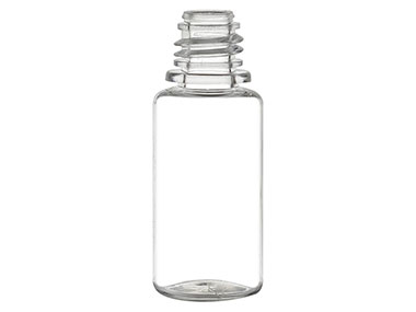 10 mL, 13mm Finish, Clear, Plastic Bottles, Cylinder Round, W/ Tincture