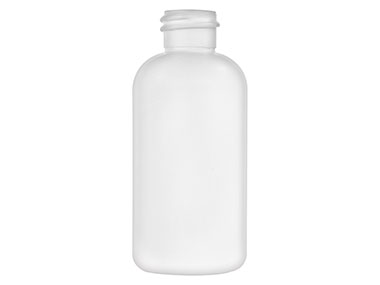2 oz., 20/410 Finish, White, Bottles, HDPE, Boston Round