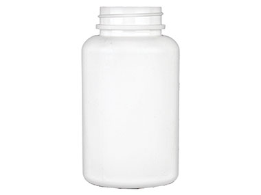 150 cc, 38/400 Finish, White, Bottles, HDPE, Round Packer