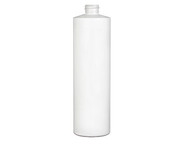 16 oz., 24/410 Finish, White, Bottles, HDPE, Cylinder Round